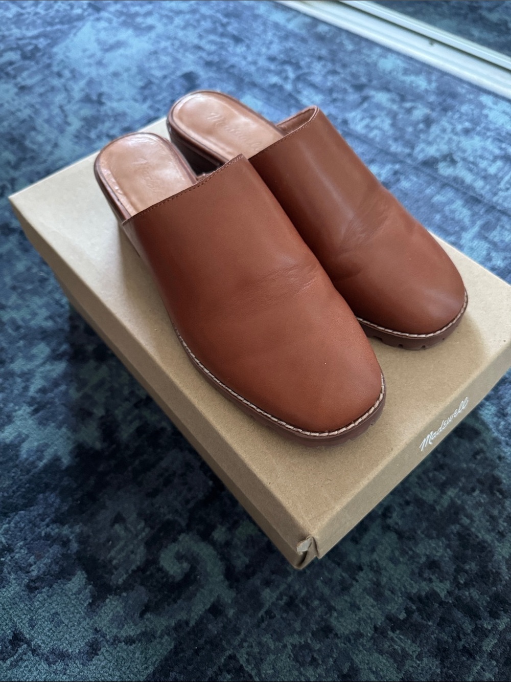 Madewell Men's Brown Leather Slip-On Mules